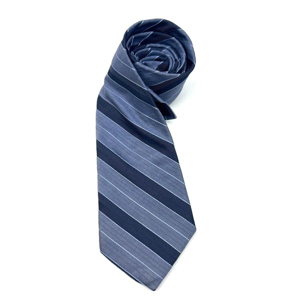 EXPRESS DESIGN STUDIO MENS TIE BLUE STRIPES 3.75 X 61